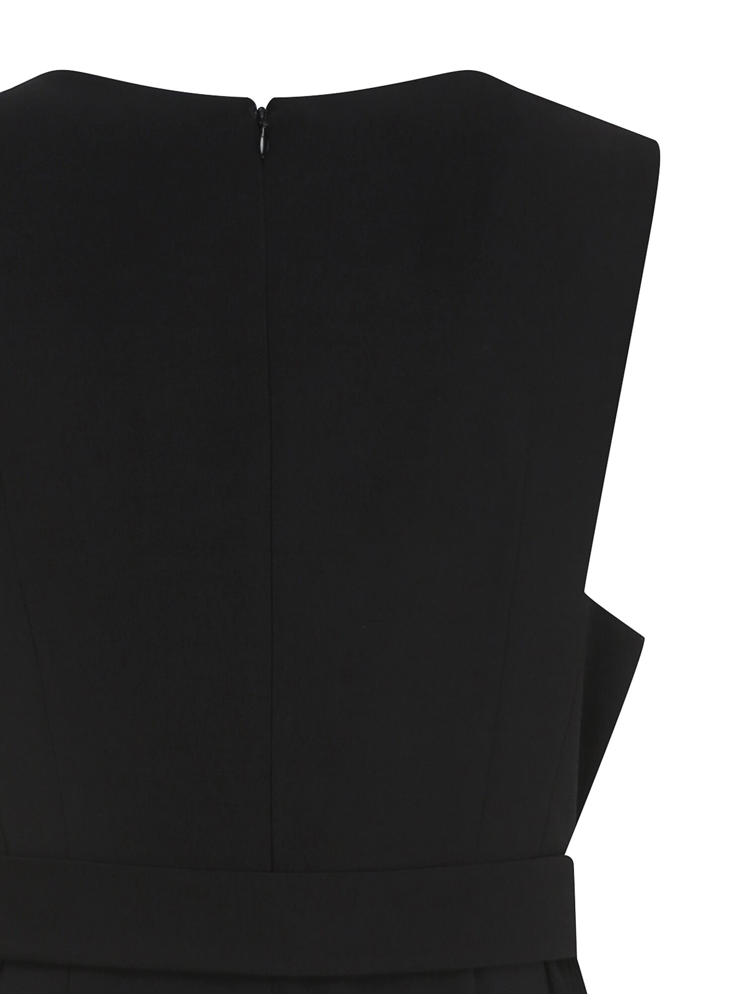 플리츠 브이넥 레이어드 원피스 (BLACK)