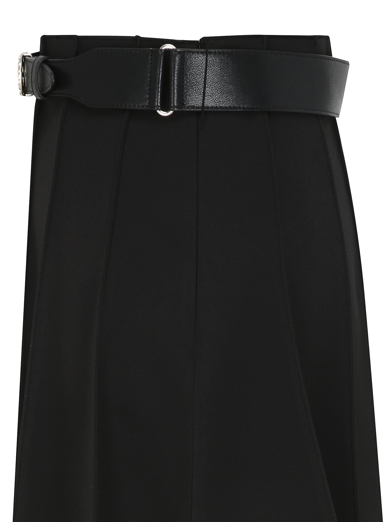 핀턱 인밴딩 플레어 스커트 (BLACK)