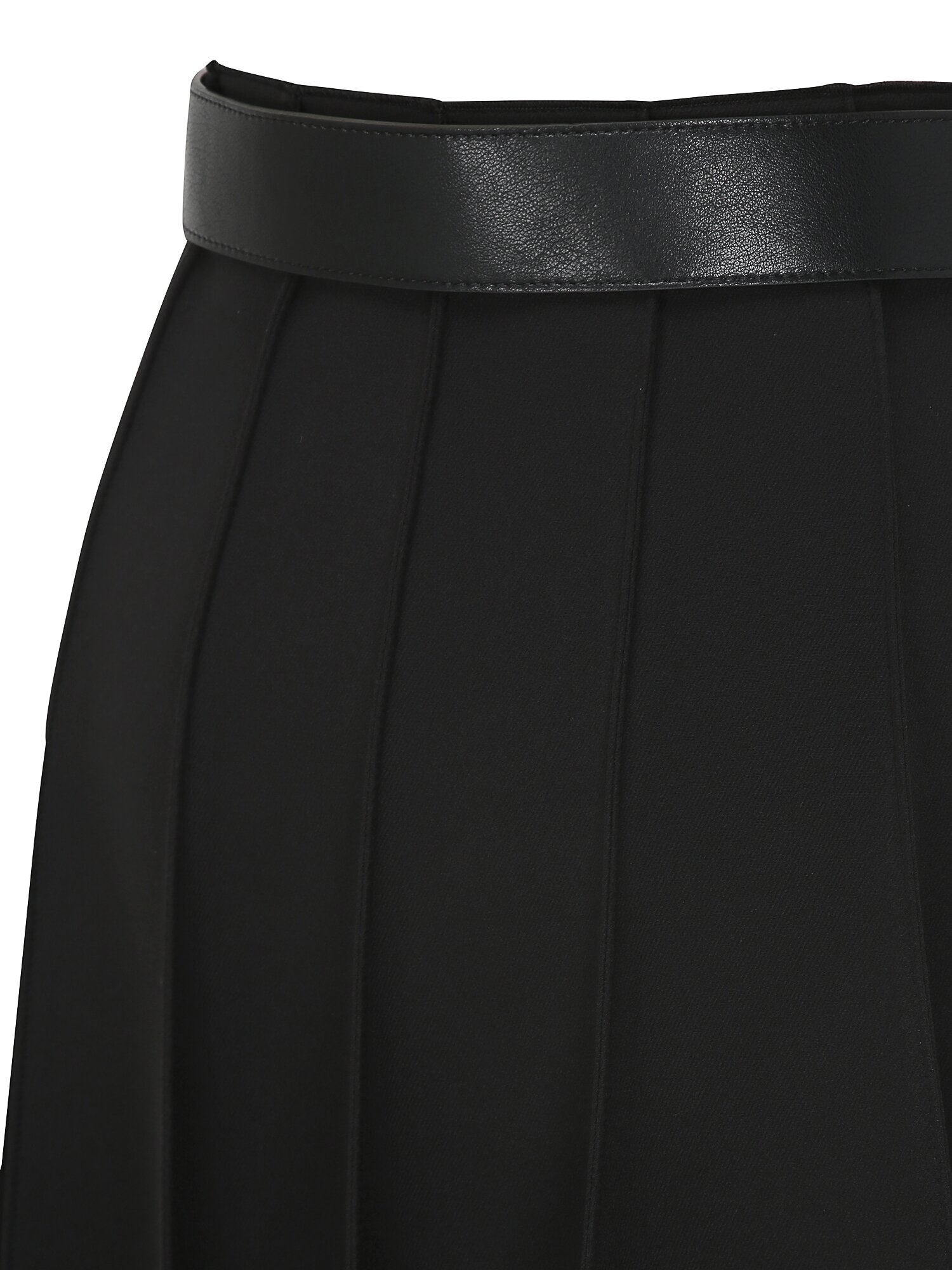 핀턱 인밴딩 플레어 스커트 (BLACK)