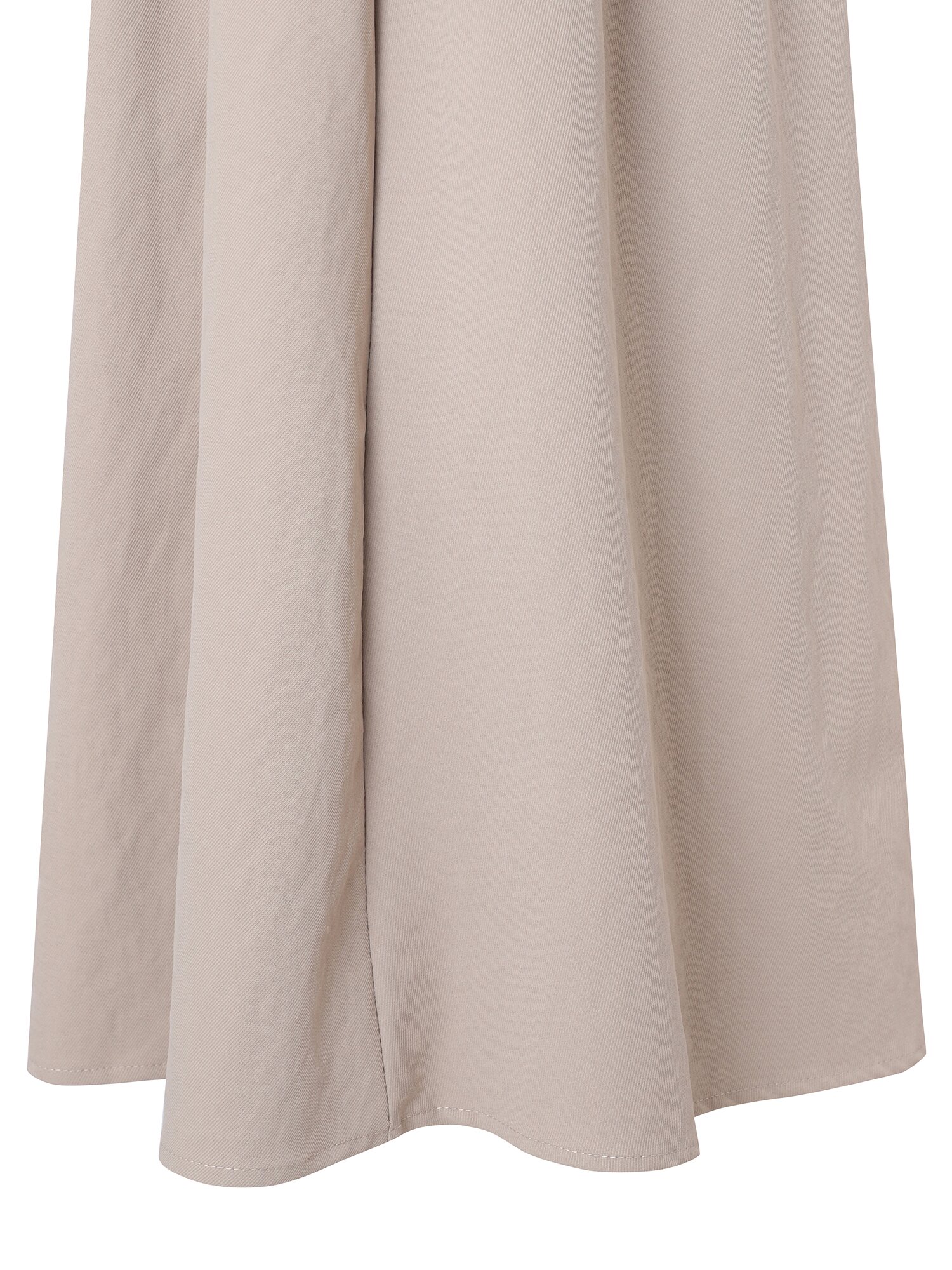 트윌 밴딩 A라인 롱 스커트 (BEIGE)