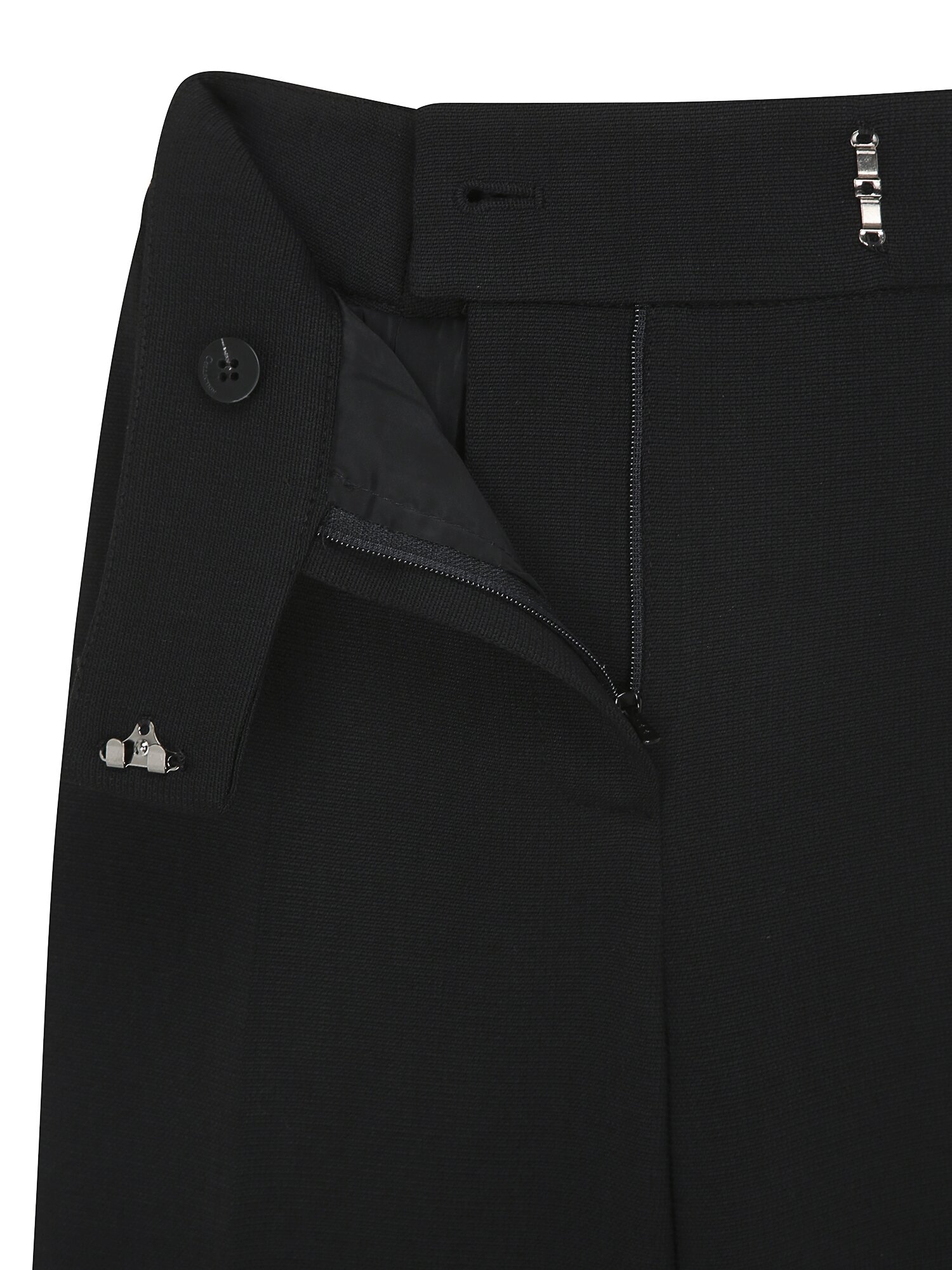 울 노턱 와이드 팬츠 (BLACK)