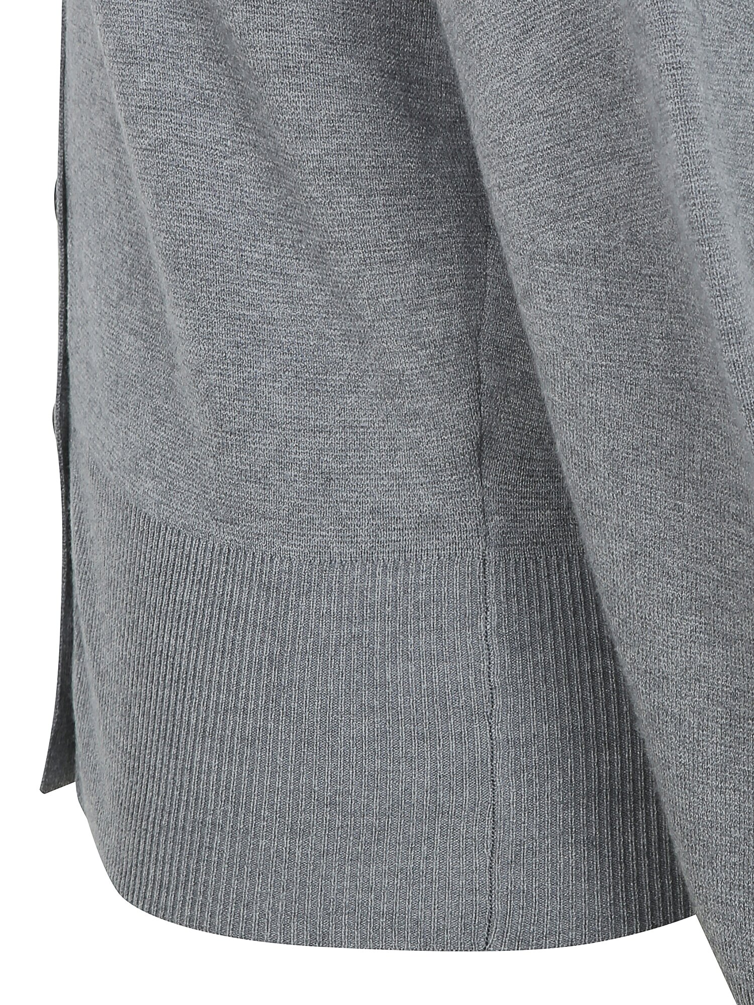 드롭 숄더 브이넥 가디건 (GREY)