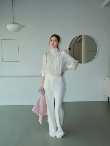 벨티드 슬림 부츠컷 팬츠 