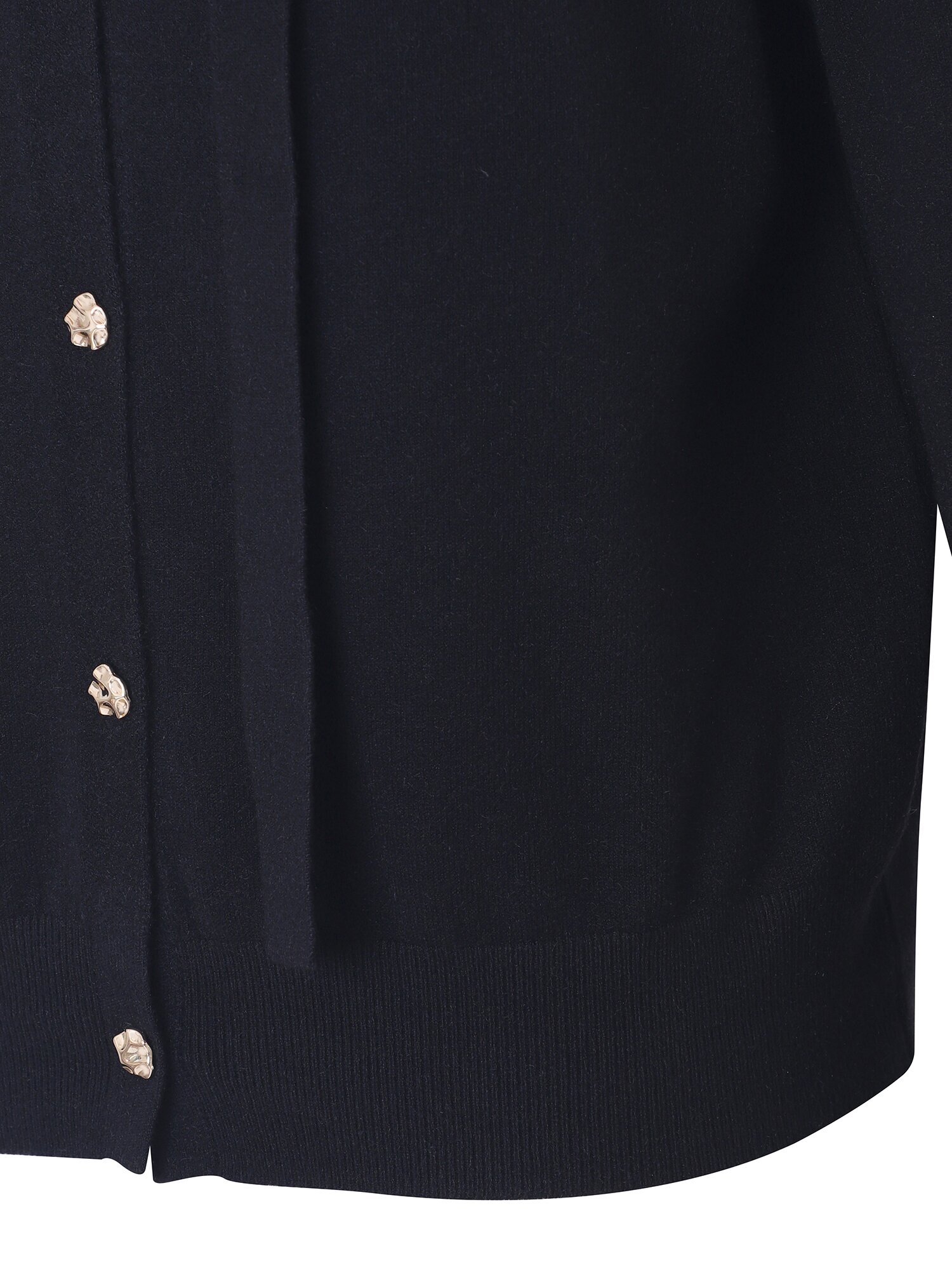 버튼 타이넥 니트 카디건 (BLACK)