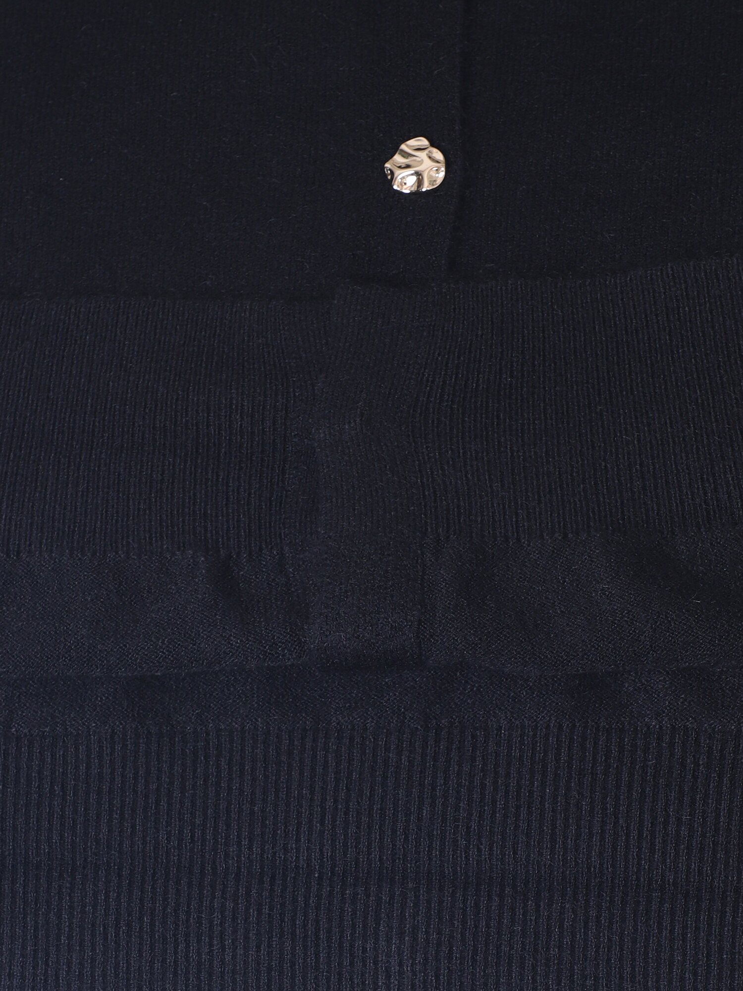 버튼 타이넥 니트 카디건 (BLACK)