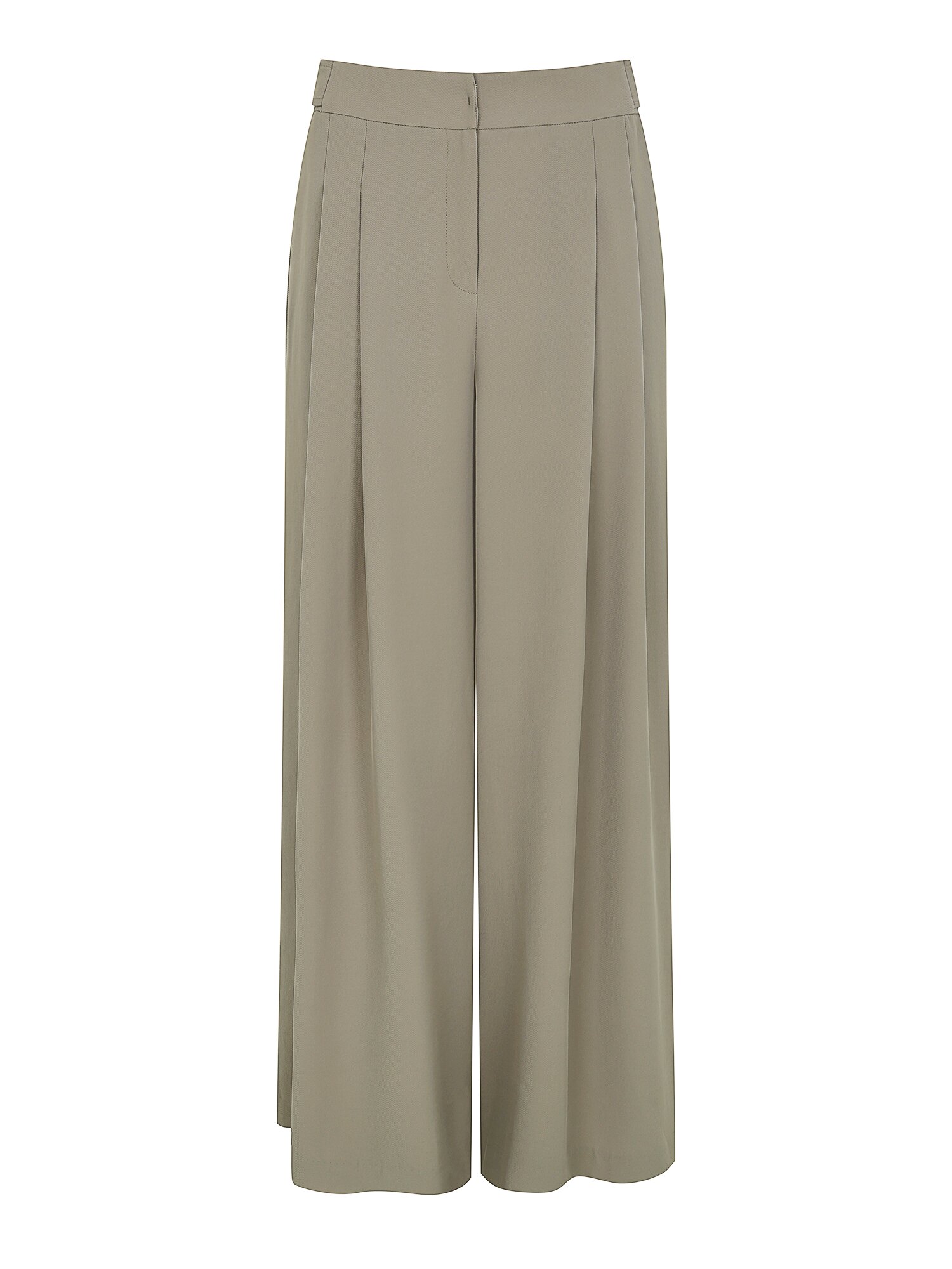 투턱 백 밴딩 퀼로트 팬츠 (KHAKI)