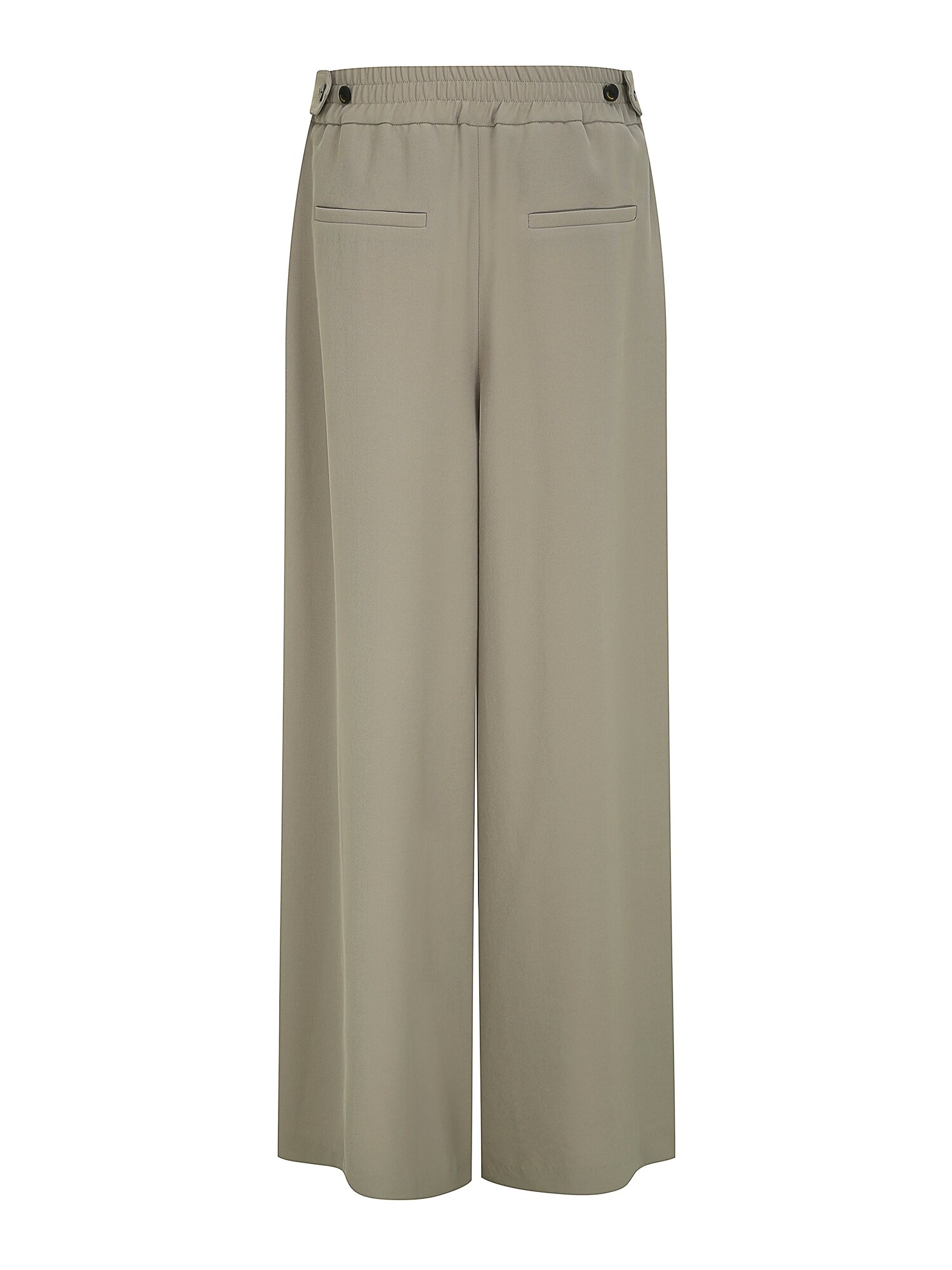 투턱 백 밴딩 퀼로트 팬츠 (KHAKI)