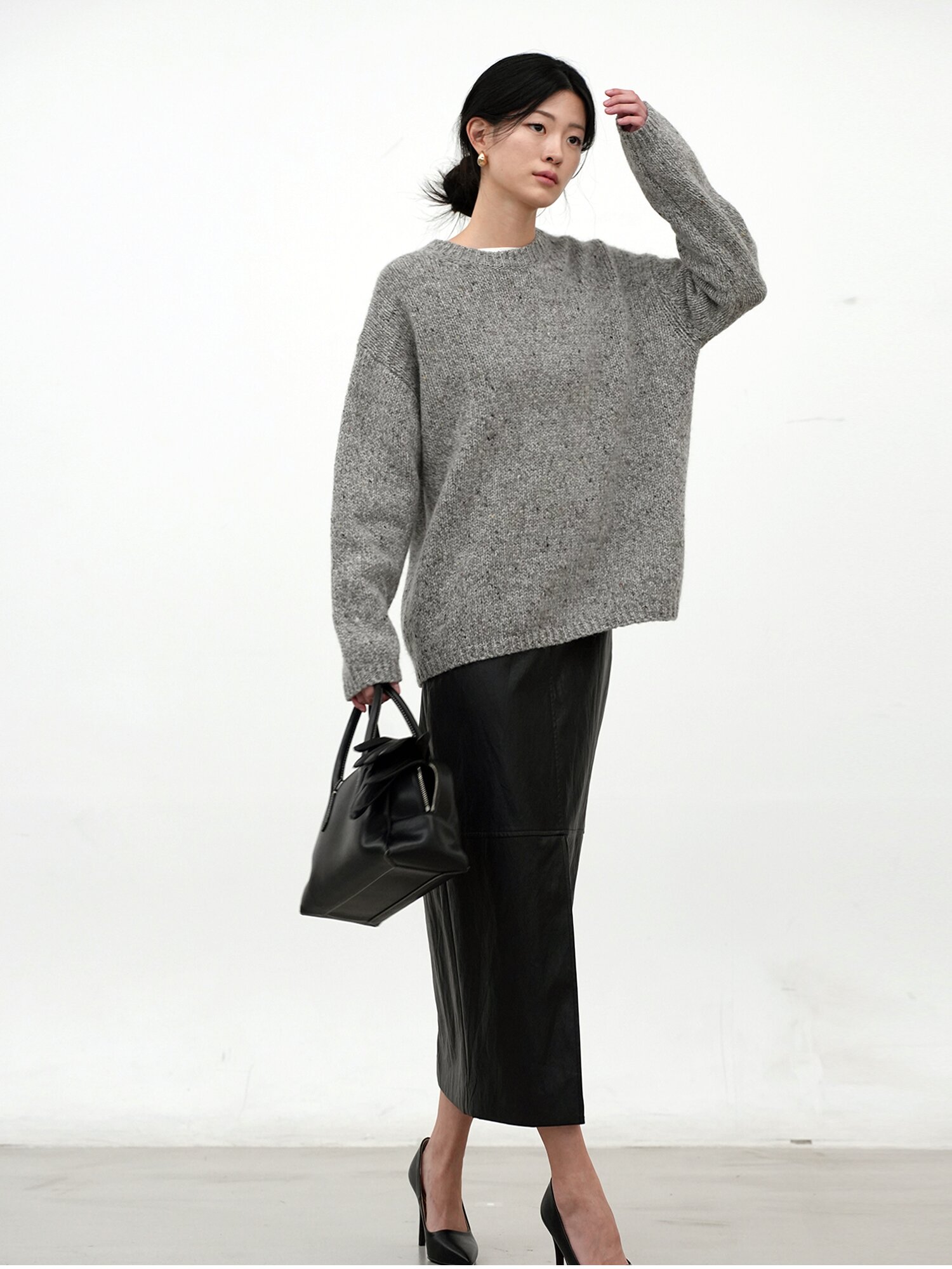 Heavy Wool Relaxed Knit GREY