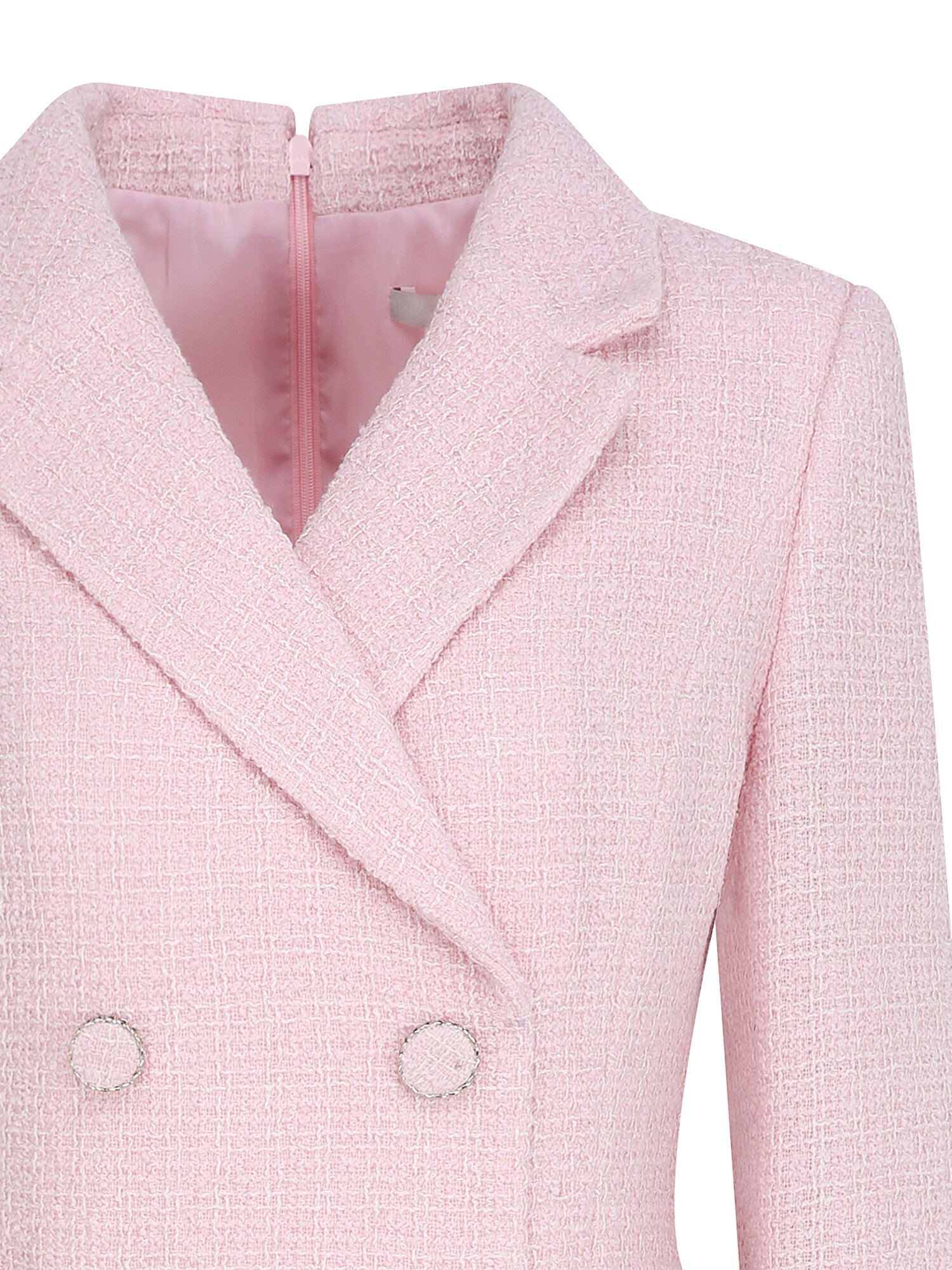 트위드 더블 버튼 미니 원피스 (PINK)