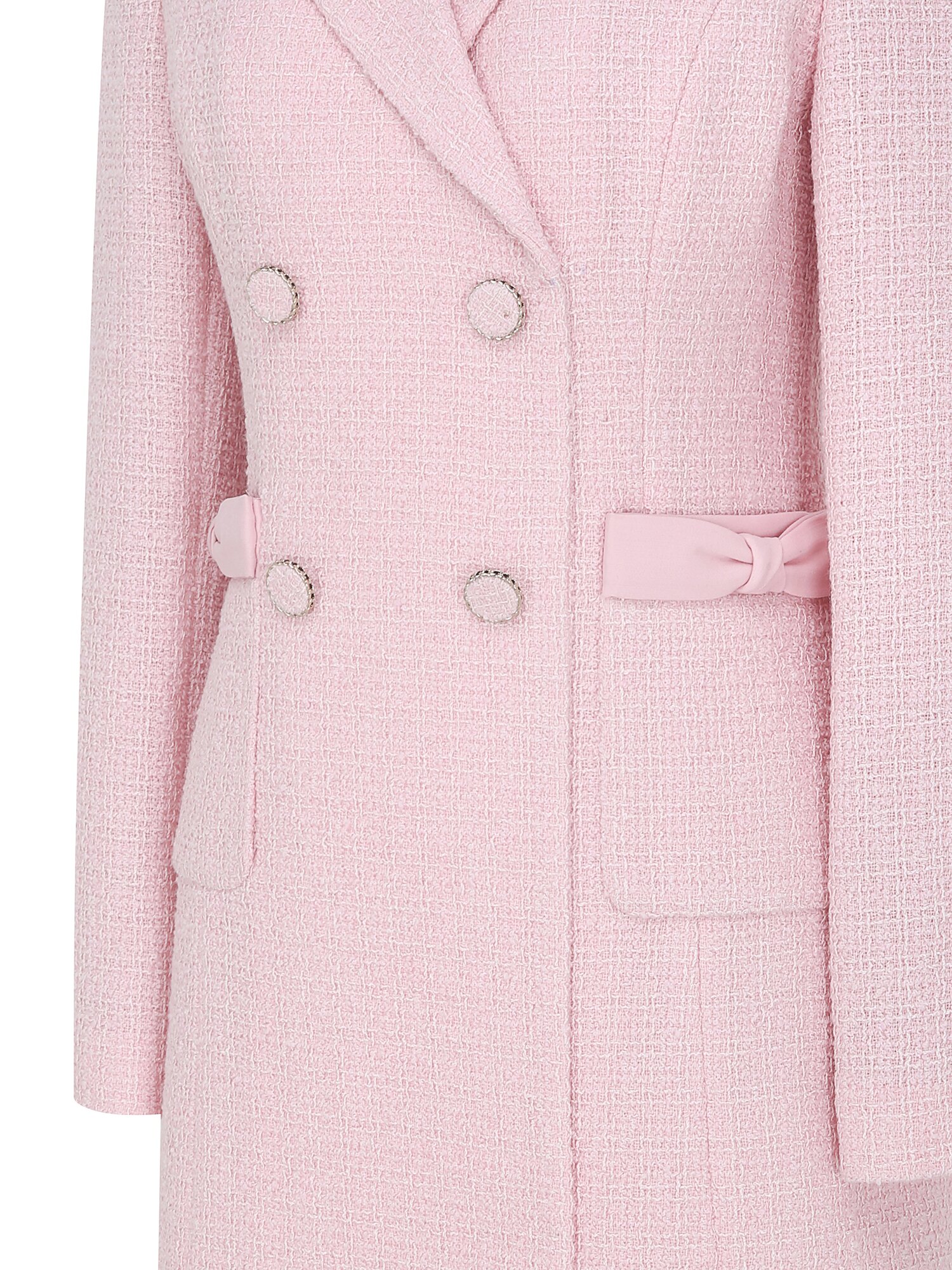 트위드 더블 버튼 미니 원피스 (PINK)