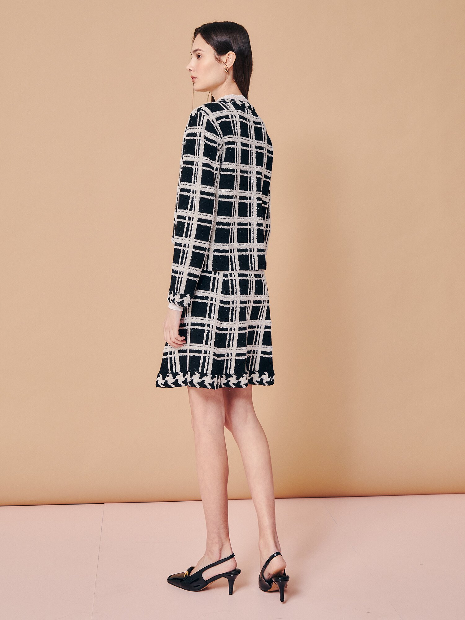 스파클 라인 쥬얼 니트 카디건 (BLACK)