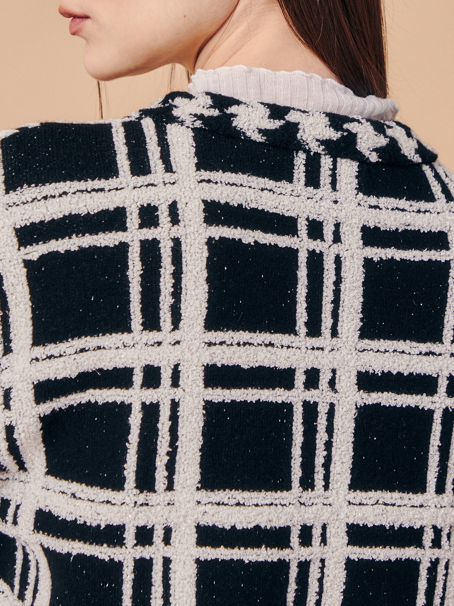 스파클 라인 쥬얼 니트 카디건 (BLACK)