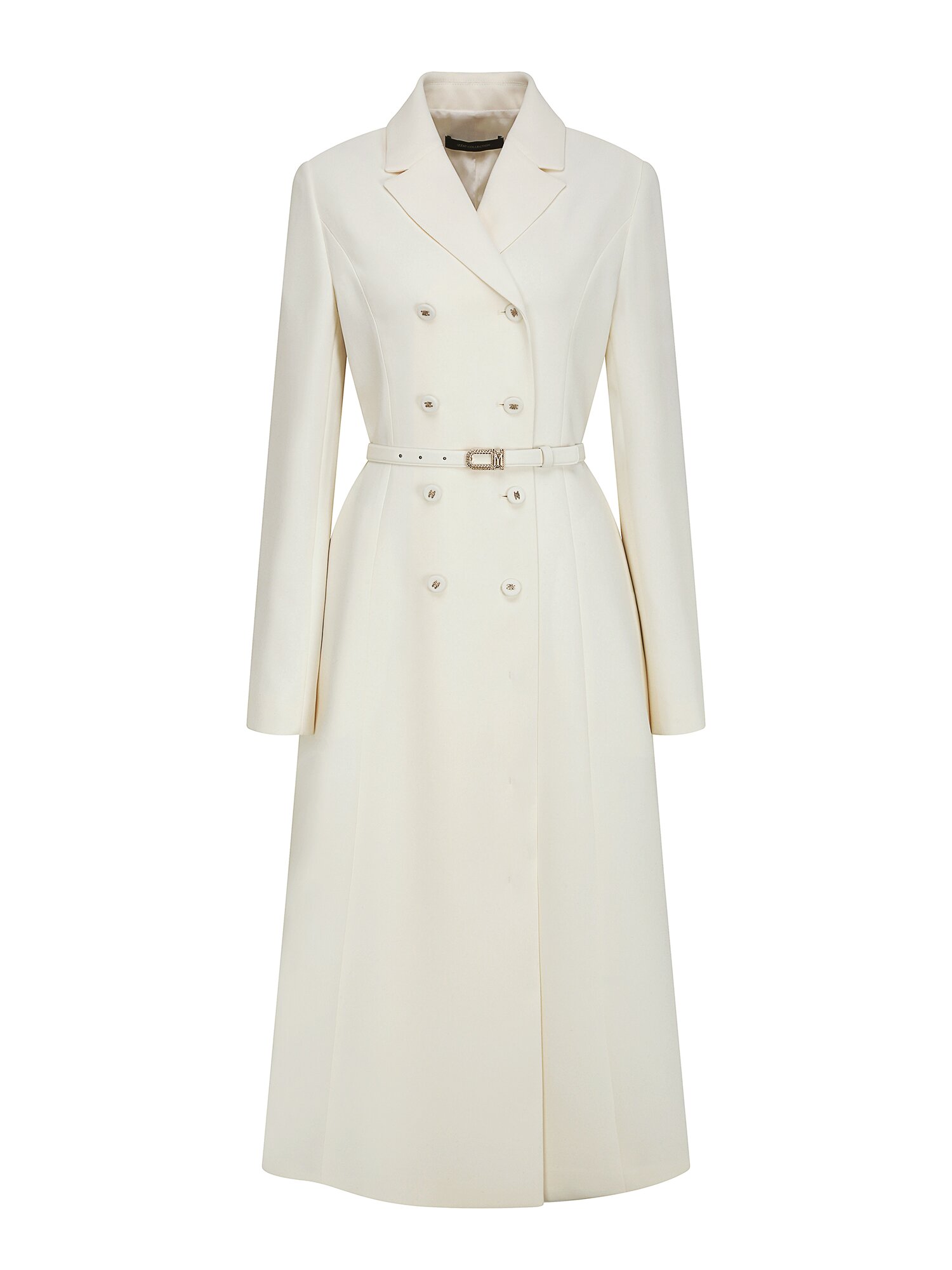 테일러드 더블 버튼 A라인 원피스 (CREAM)