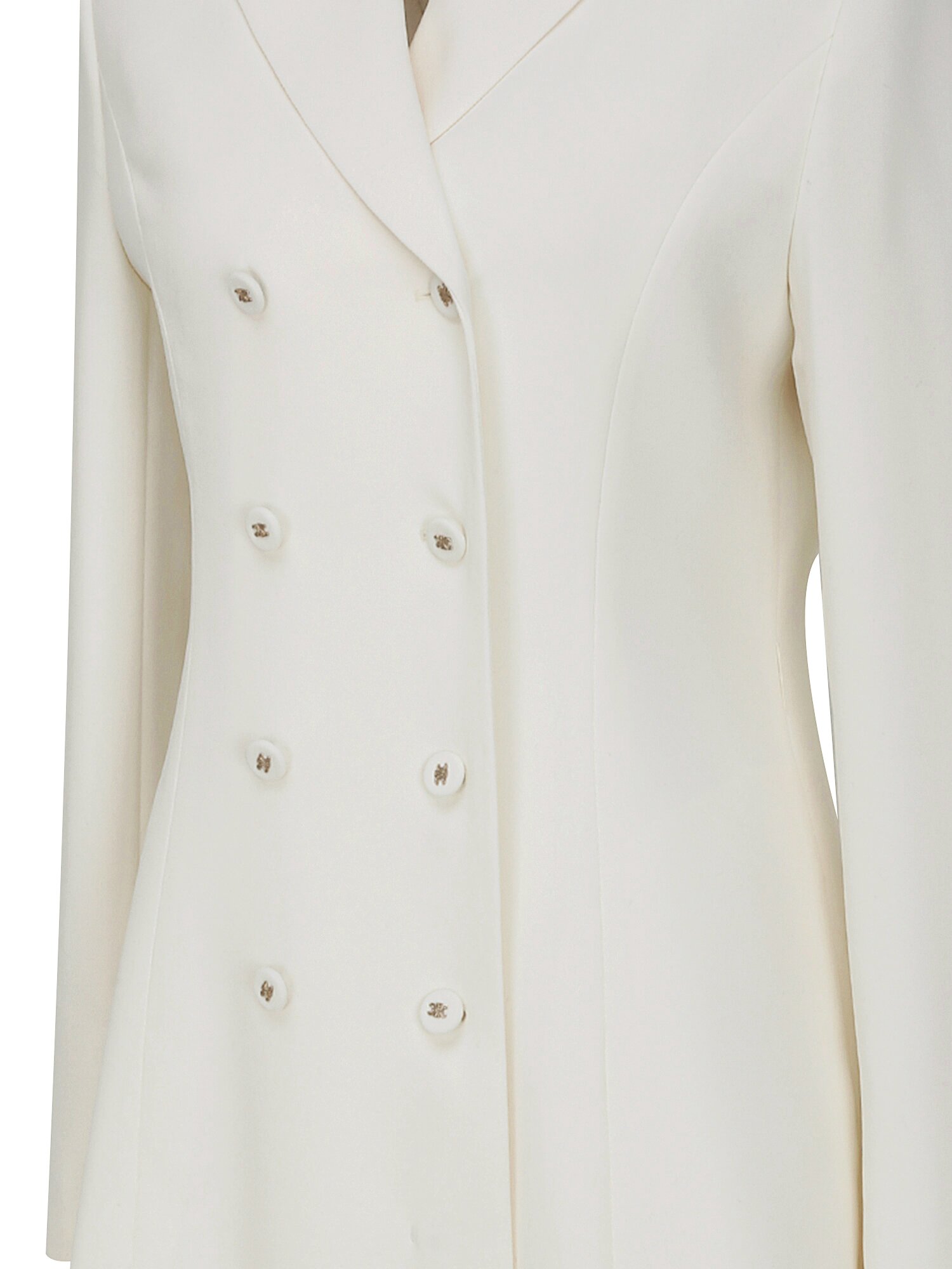 테일러드 더블 버튼 A라인 원피스 (CREAM)