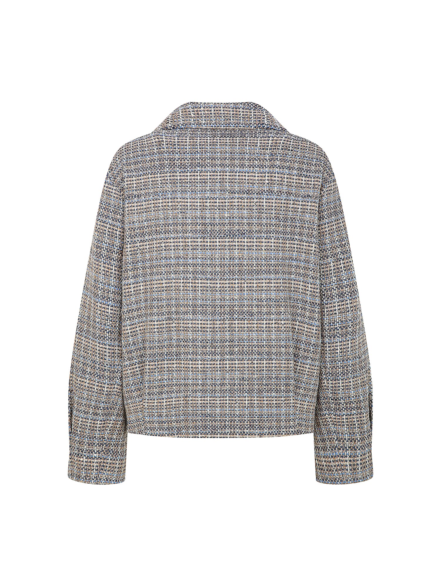 루즈핏 글리터 트위드 재킷 (CHECK NAVY)