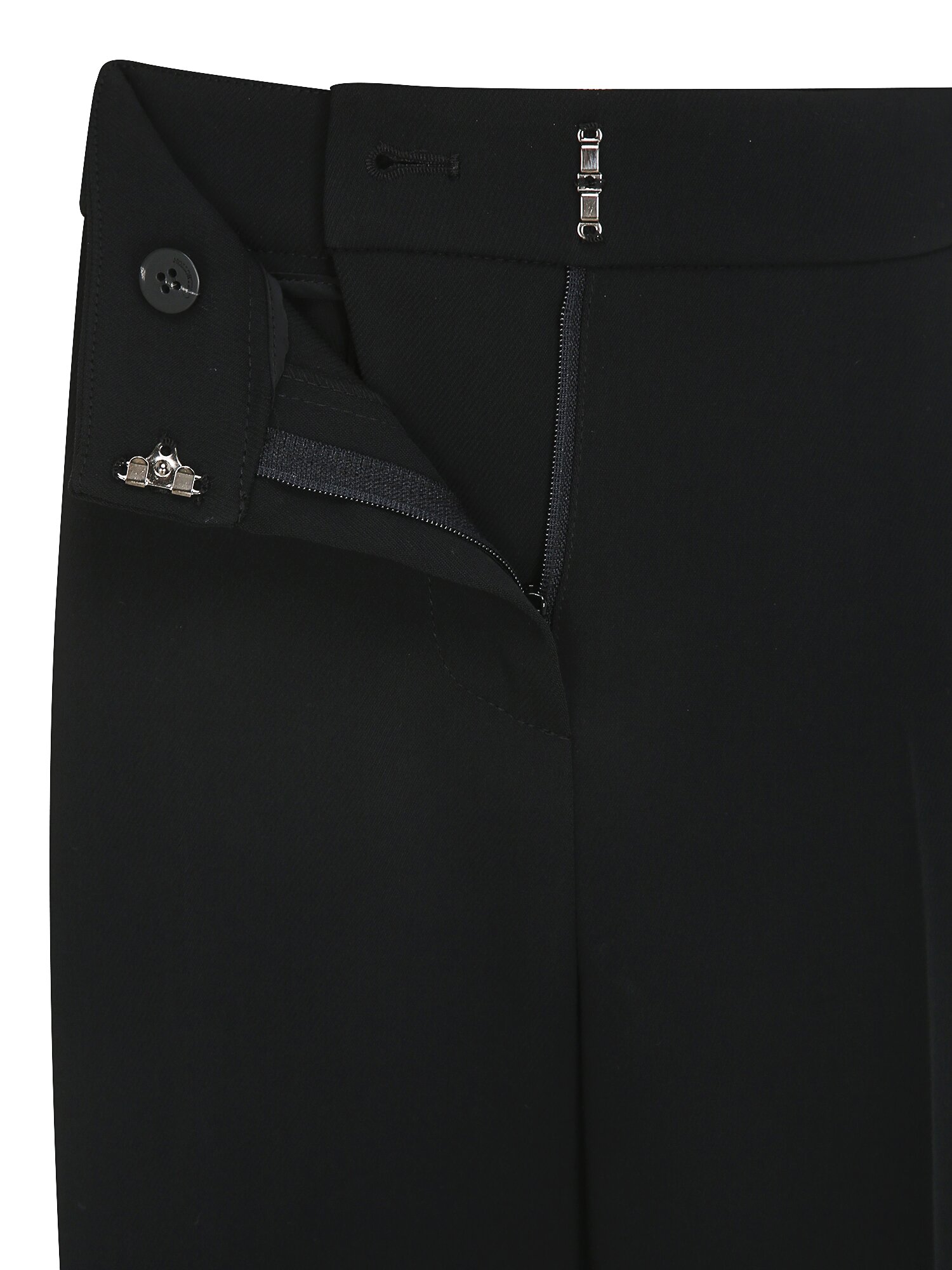 버튼 장식 슬림 부츠컷 팬츠 (BLACK)