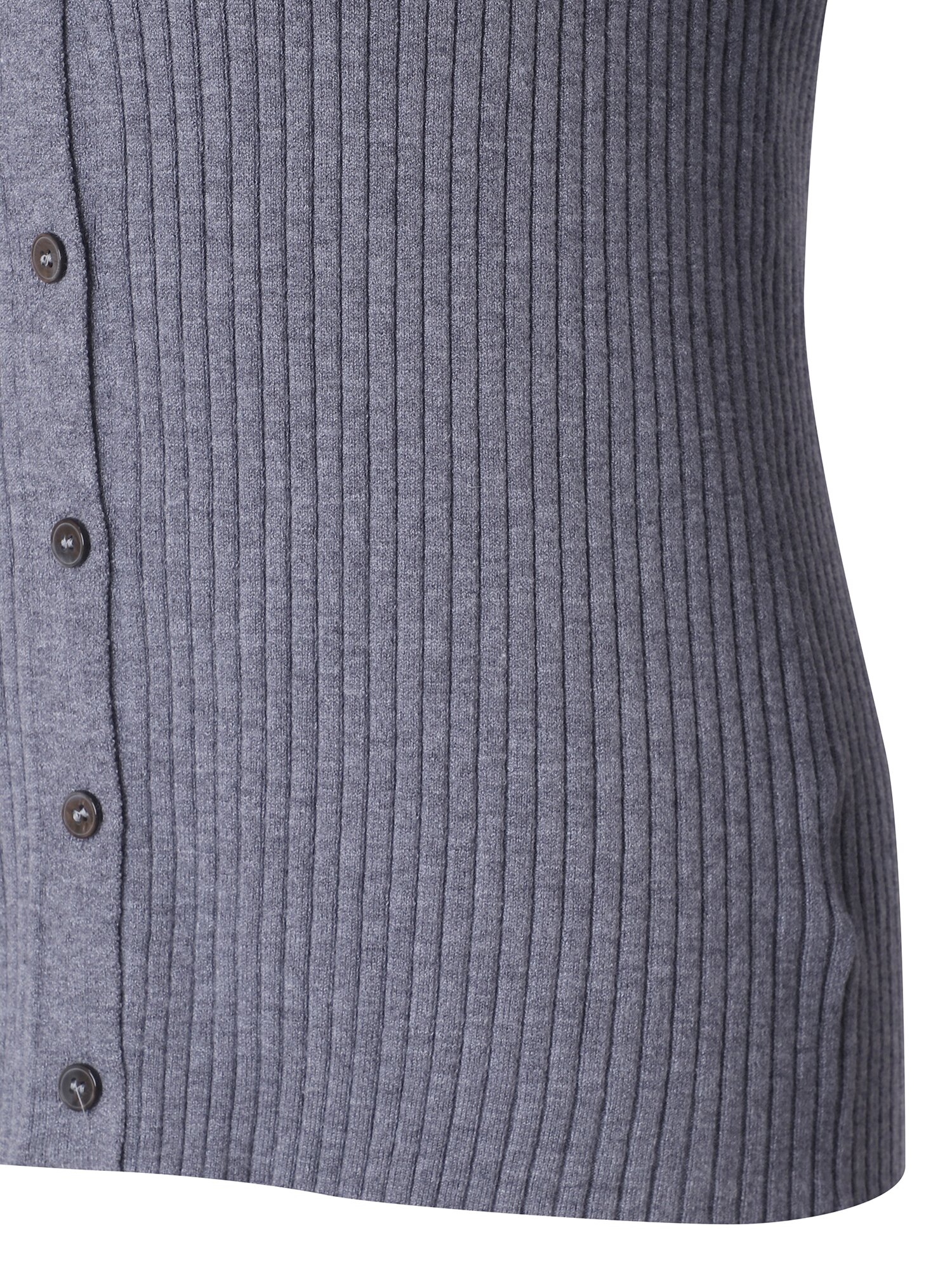 골지 오픈 칼라 니트 가디건 (GREY)