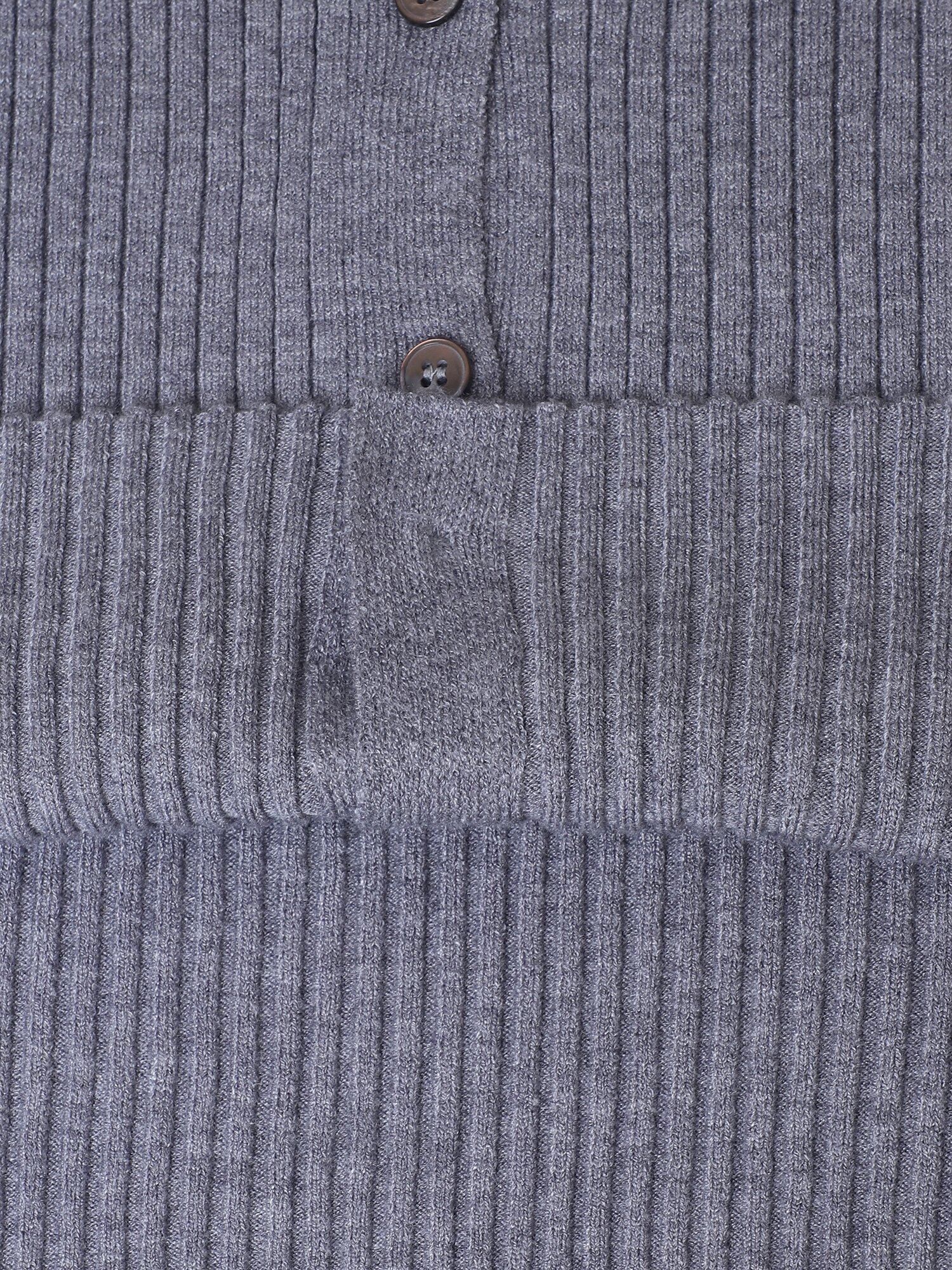 골지 오픈 칼라 니트 가디건 (GREY)