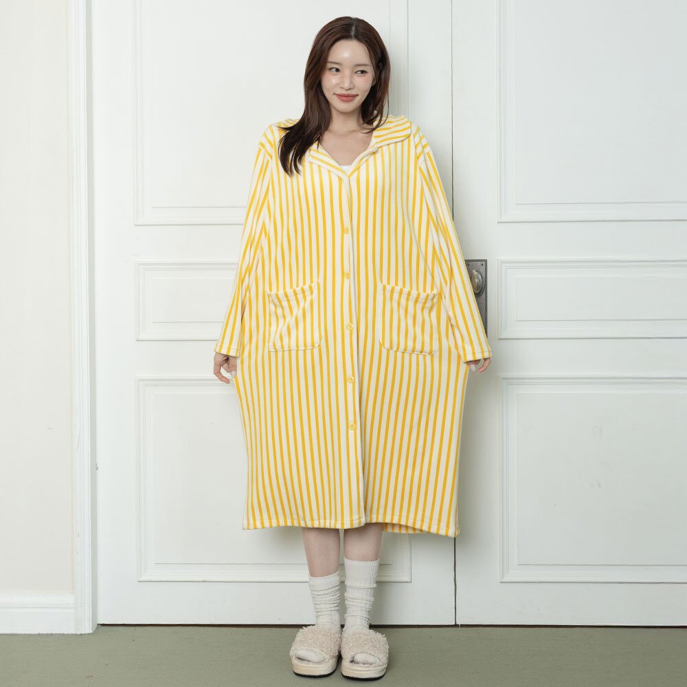삐로 카라 원피스 겨울 울트라밍크 긴소매 잠옷 홈웨어 파자마 5colors