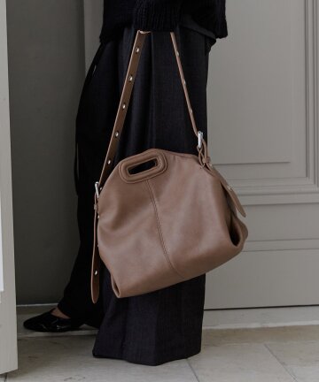 Top-handle Hobo Bag (Brown)