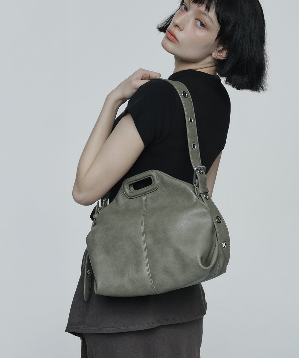 Top-handle Hobo Bag (Olive)