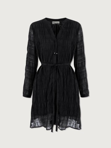 셔링 원피스 - 블랙