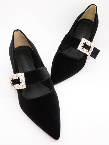 JULIA_black(225~265mm) 쥬얼장식으로 한껏 힘준 미들힐.