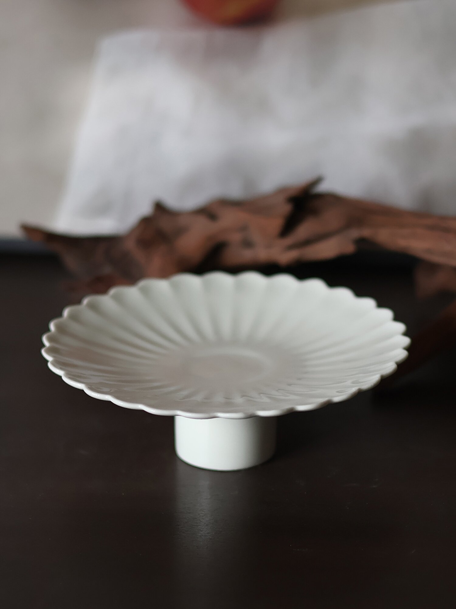[세라미꼬] 높은굽 화형접시 L 다과접시 14cm (2 colors)