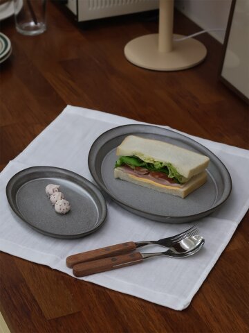 [선물포장] [세라미꼬] 오벌 림 플레이트 SET (3 colors)