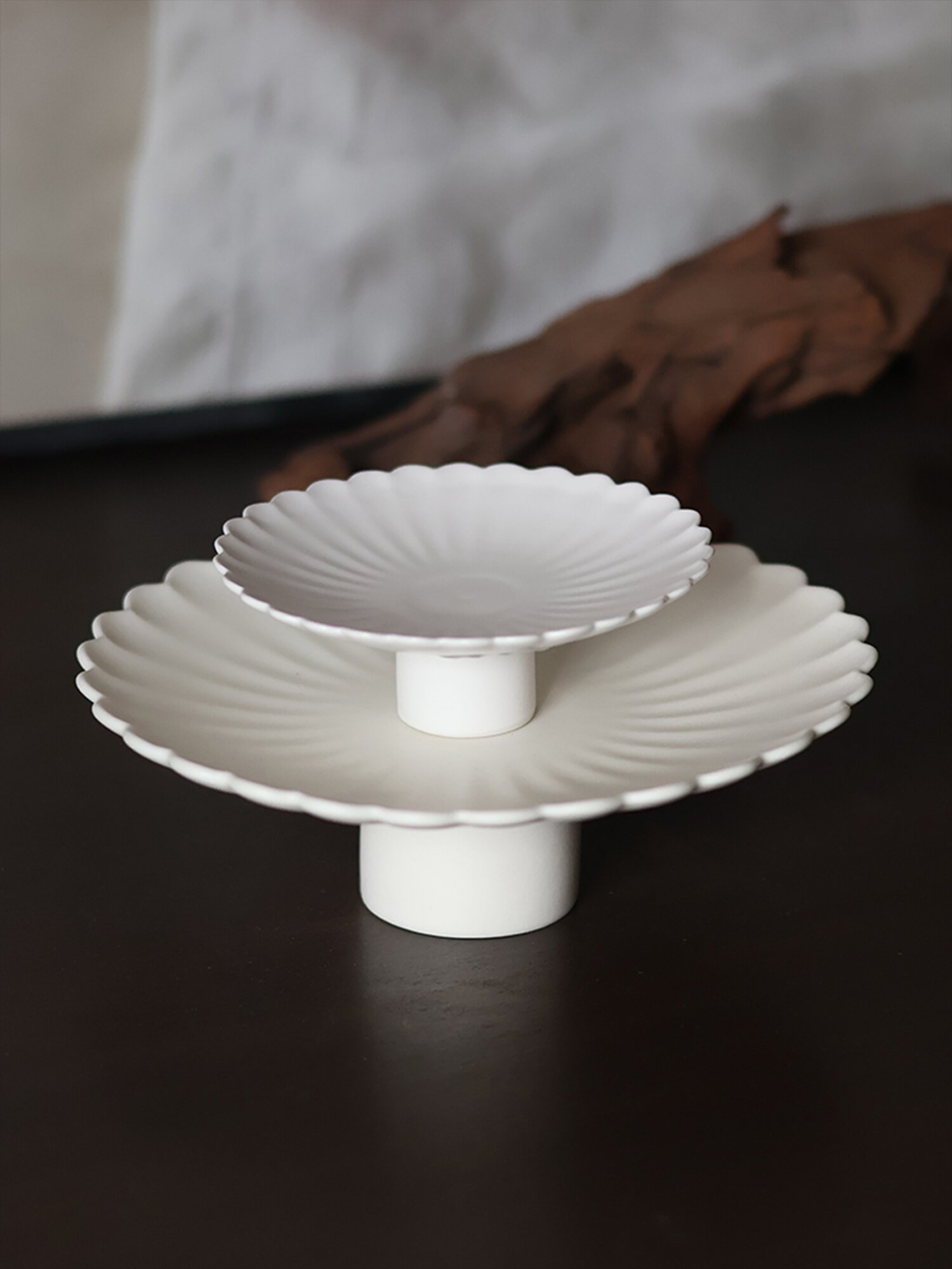 [선물포장][세라미꼬] 높은굽 화형접시 SET (2 colors)