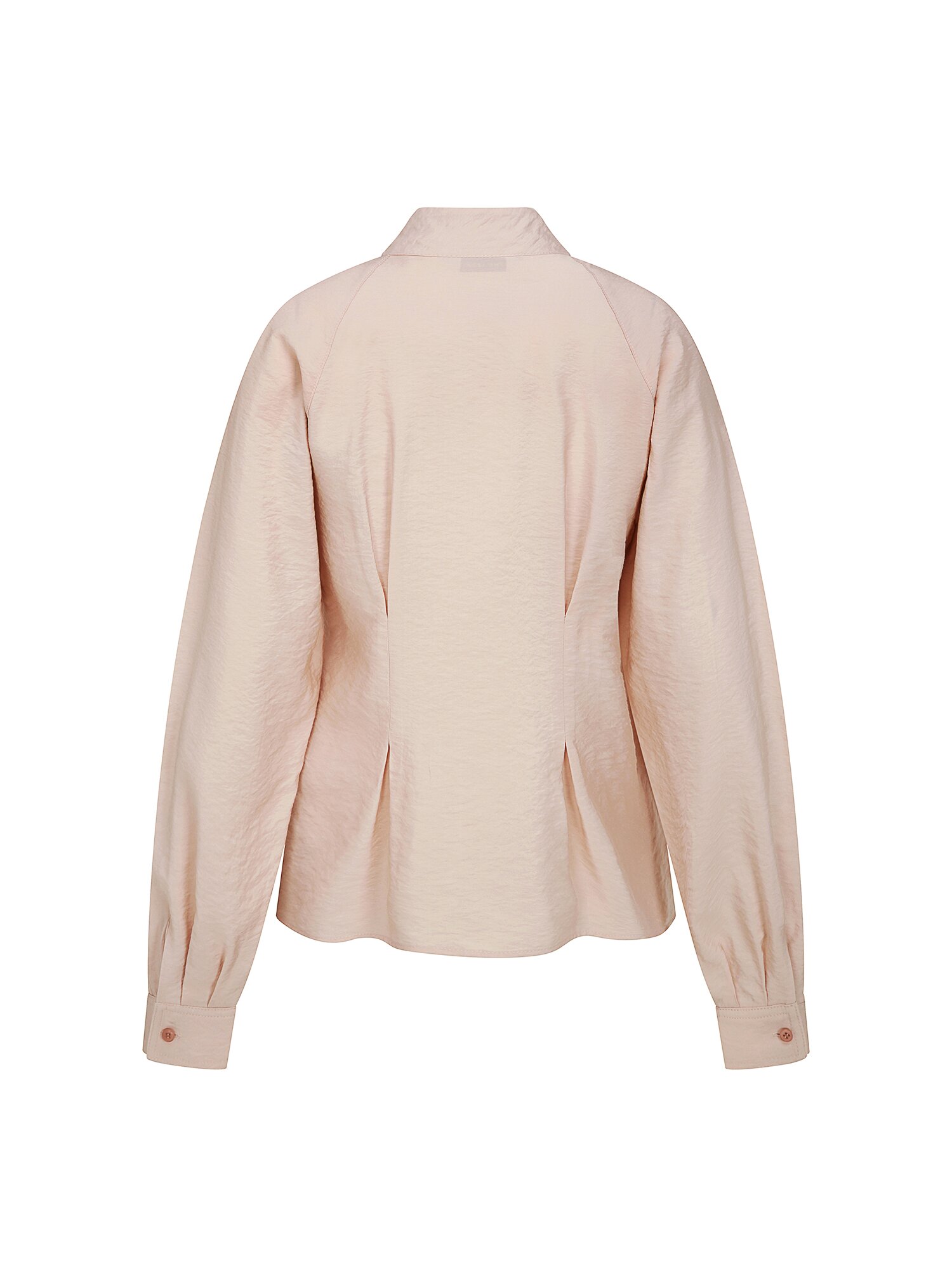 래글런 타이 브이넥 블라우스 (PEACH)