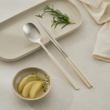 바겐슈타이거 스텐 304 데일로어 커트러리 밀크 베이지 수저세트