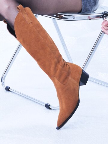 DAMIAN_camel 라인이 예쁜 웨스턴부츠.