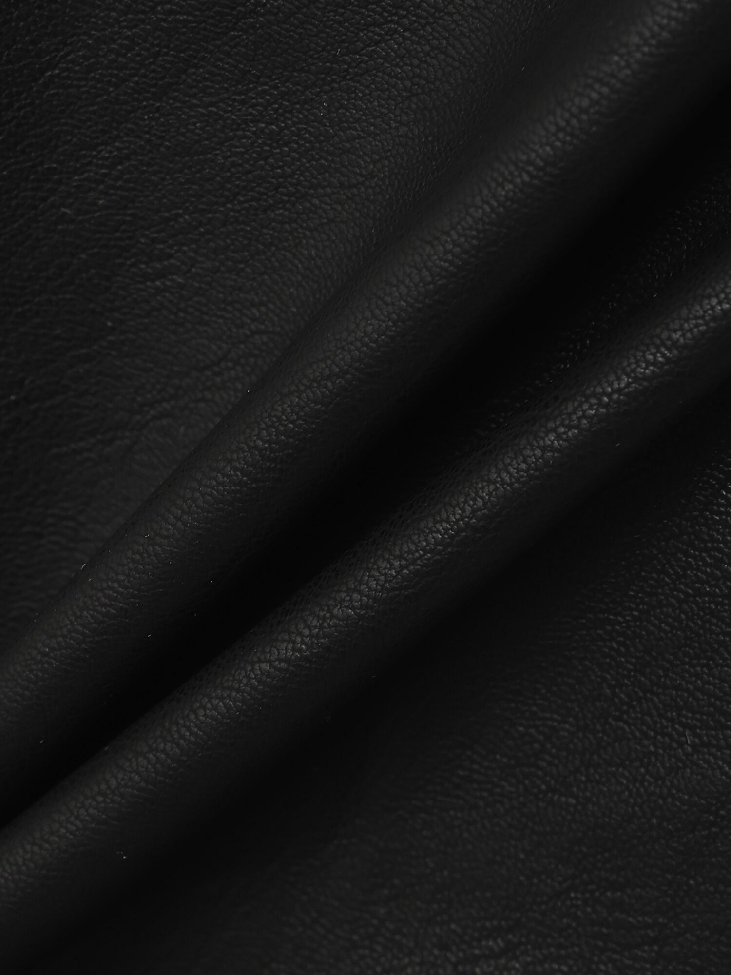페이크 레더 H라인 스커트 (BLACK)