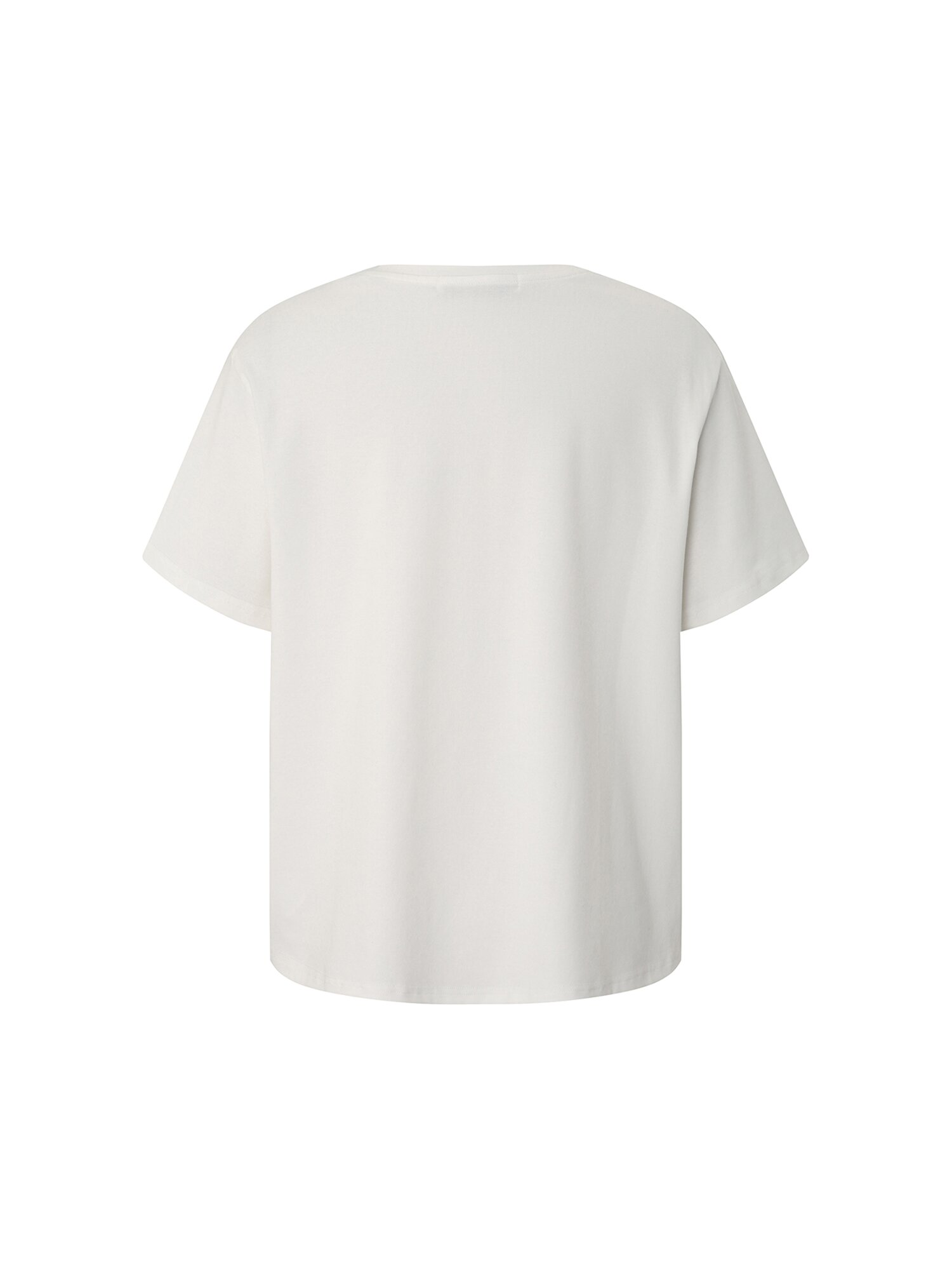 레터링 자수 라운드넥 티셔츠 (IVORY)