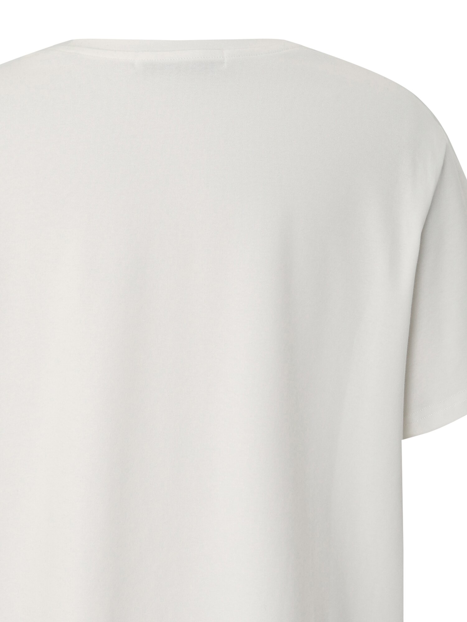 레터링 자수 라운드넥 티셔츠 (IVORY)