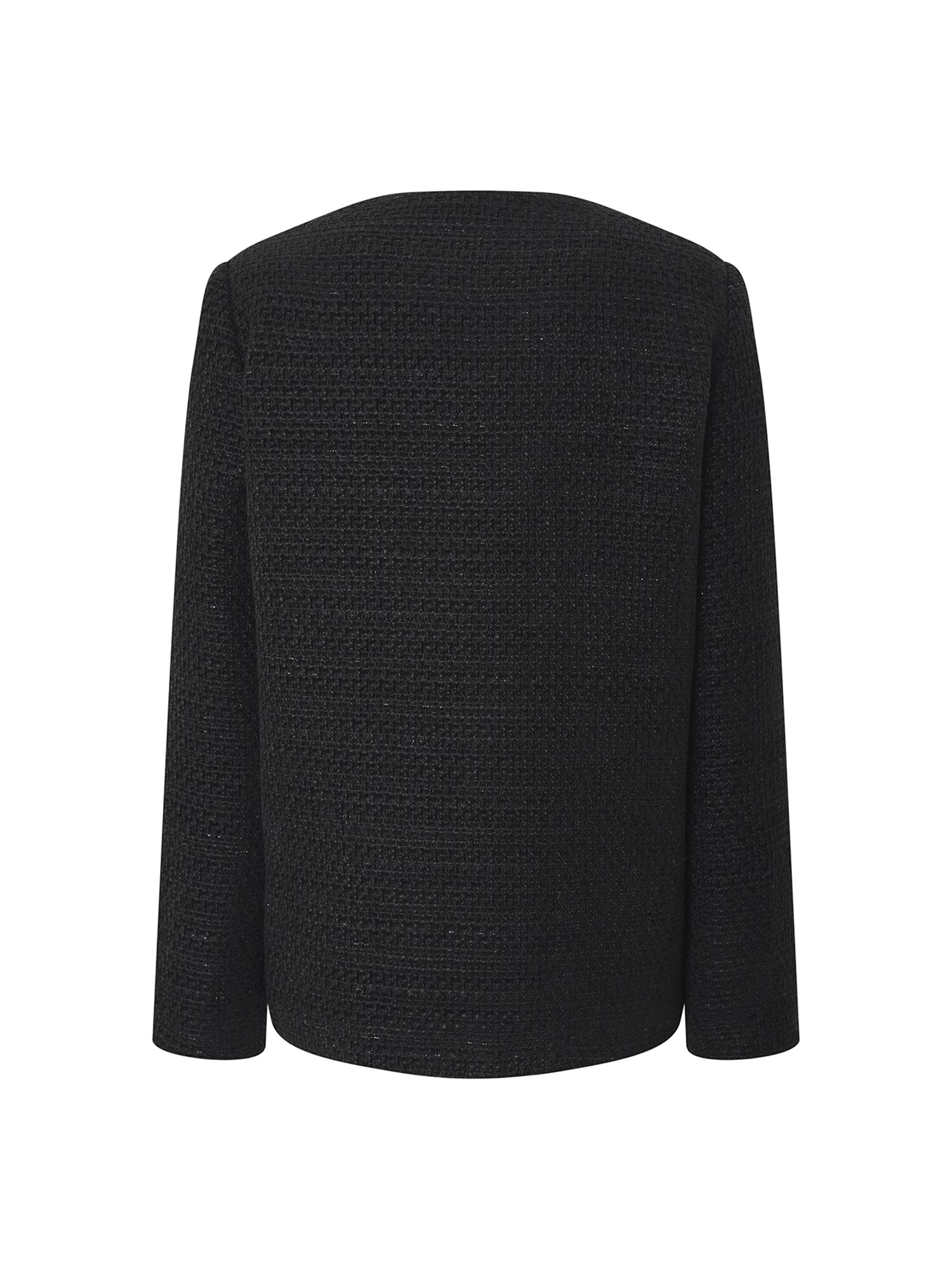 라운드넥 하프 트위드 재킷  (BLACK)