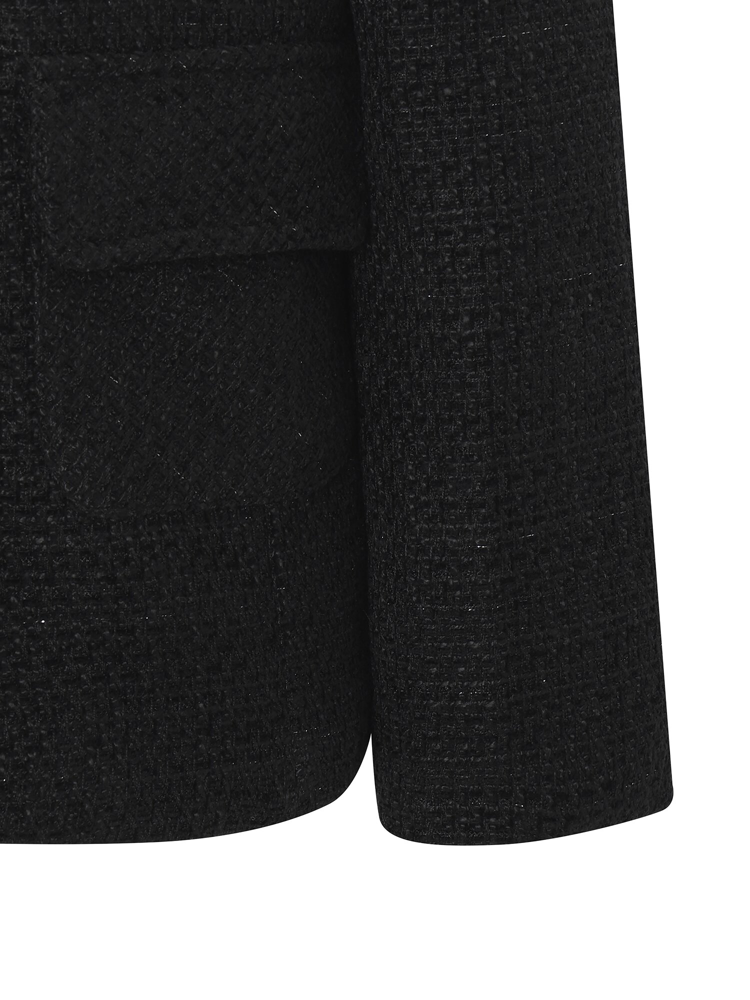 라운드넥 하프 트위드 재킷  (BLACK)