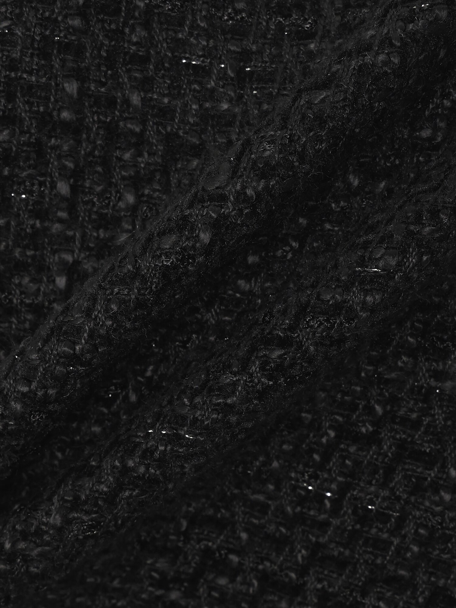 라운드넥 하프 트위드 재킷  (BLACK)