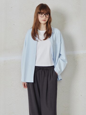 포켓 셔츠 칼라 블라우스 