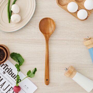 파뷔에 티크 원목 항균 조리도구 원형스푼
