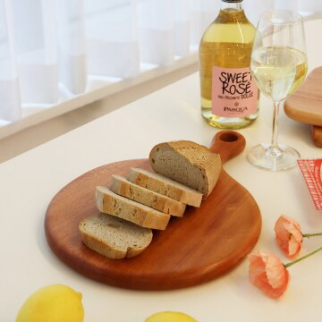 부엌다옴 마호가니 항균 원목도마 원형