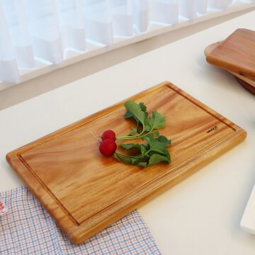 부엌다옴 마호가니 항균 원목도마 사각홈