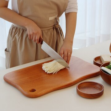 부엌다옴 마호가니 항균 원목도마 버블 (대)