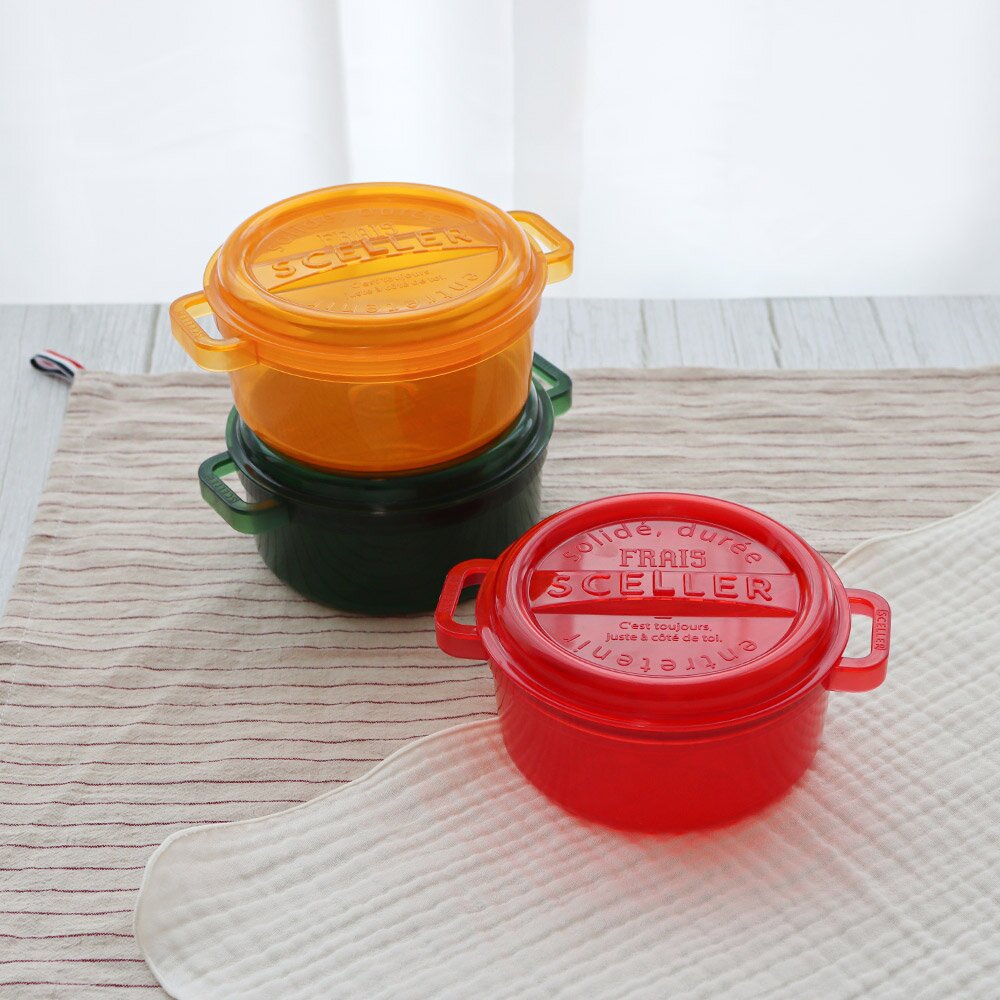 (2+2) 실리 젤리 푸드팟 550ml (총4P) 국내생산 밀폐용기