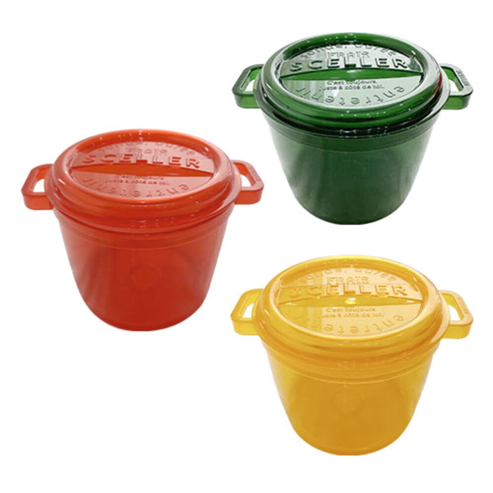 실리 젤리 푸드팟 900ml (총3P) 국내생산 밀폐용기
