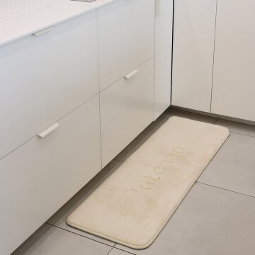 부엌다옴 메모리폼 발매트 주방용 (아이보리) 도톰한 국내산