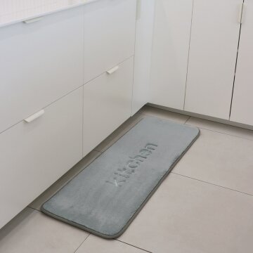 부엌다옴 메모리폼 발매트 주방용 (민트그레이) 도톰한 국내산