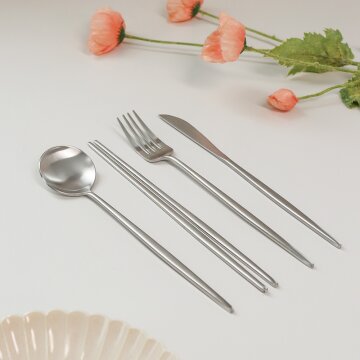 (2+2) 플리비체 국내산 스텐304 디너 4종 (스푼+젓가락+포크+나이프) 총4세트