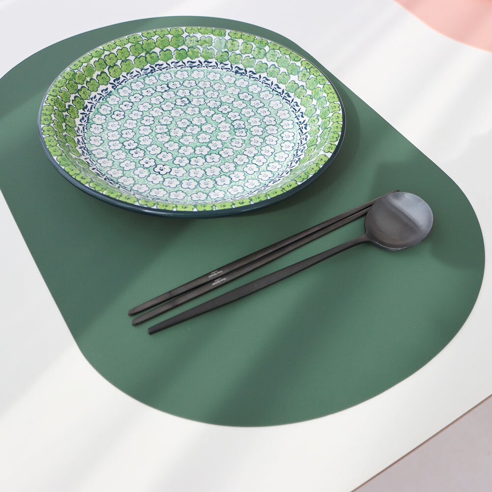 (1+1) 마리포사 오벌 실리콘 테이블매트 (총2P) 8color